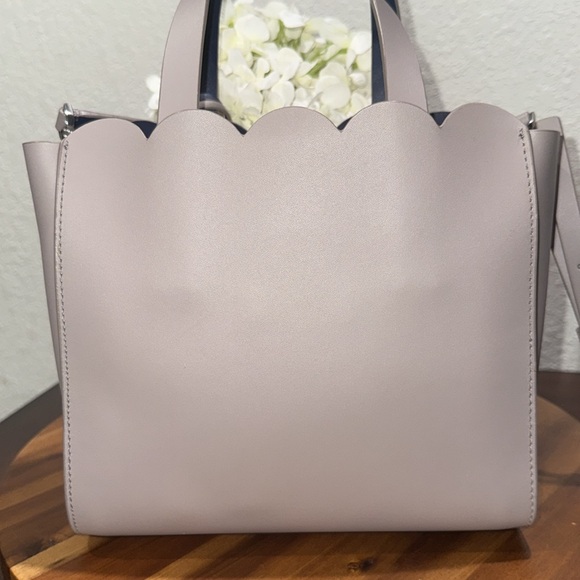 Kate Spade Magnolia Street Small Mina Gray/Blue Leather Satchel Bag - Picture 6 of 12